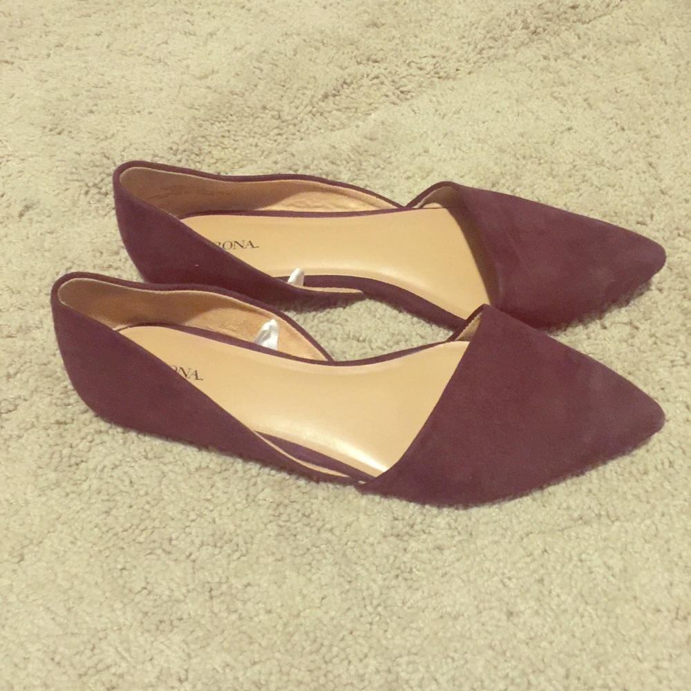 Merona d’Orsay Flats Maroon size 9